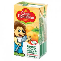 Пюре Сады Придонья яблоко абрикос с 5 мес 125 г