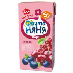 Морс Фрутоняня вишня клюква черника с 5 мес 200 мл