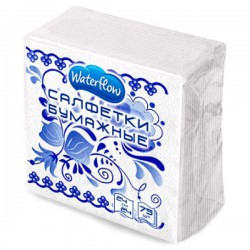 Салфетки бумажные Waterflow гжель 75 шт.