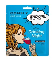 Маска тканевая для лица Consly Бэд Герл гуд скин после вечеринки 23 мл