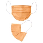 Маска медицинская одноразовая, Beajoy (Биджой) р. 17.5смх9.5см 1 шт 4-х слойная из нетканых материалов на резинках оранжевая 2400003675805