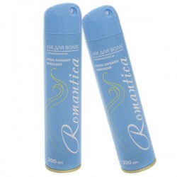 Лак для волос Romantica с провитамином В5 очень сильная фиксация 270 см3 голубой