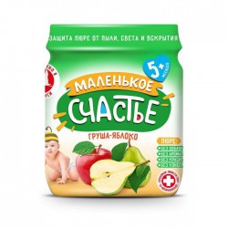 Пюре Маленькое счастье груша яблоко с 5 мес 90 г