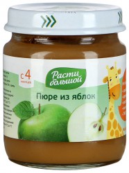 Пюре Расти большой яблоко 100 г