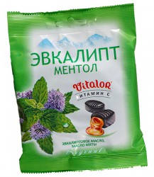 Леденцы Виталор эвкалипт-карамель с витамином С 60 г