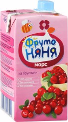Морс Фрутоняня брусника 500 мл