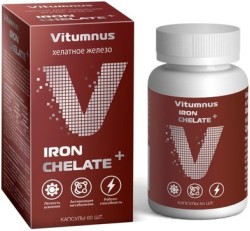 Vitumnus Железо хелат Vitumnus 60 шт. капс. 20 мг