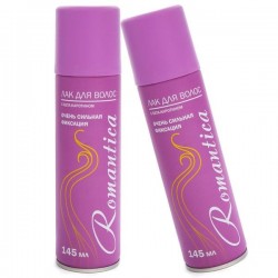 Лак для волос Romantica с бета-каротином очень сильная фиксация 210 см3/200 мл розовый