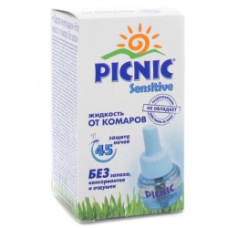 Жидкость от комаров Picnic Сенситив 45 ночей