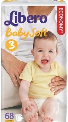 Подгузники 68 шт. Libero Беби софт миди 4-9 кг