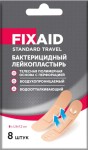 Лейкопластырь бактерицидный, Fixaid (Фиксэйд) р. 19ммх72мм 8 шт Стандарт Трэвел на полимерной основе водоотталкивающий телесный