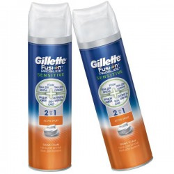 Пена для бритья Gillette 2 в 1 фьюжн проглайд сенситив актив спорт 250 мл