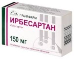 Ирбесартан, таблетки покрытые оболочкой пленочной 150 мг 30 шт
