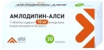 Амлодипин-АЛСИ, таблетки 10 мг 30 шт