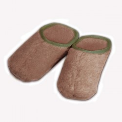 Тапочки из овечьего меха р. 34-36 бежевые