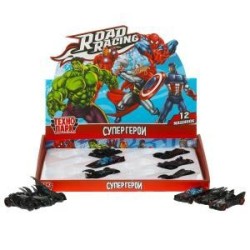 Игрушка 12 шт. Технопарк Машина Супергерои Суперкар металлическая цвет в ассортименте