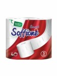 Туалетная бумага, Soffione (Соффионе) 4 шт Smart 3-слойная белая