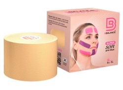 Лента эластичная для лица BBalance Tape (BBTape) Кинезио-тейп супер софт нестерильный на клеевой основе р. 5мх5см