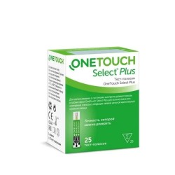 Тест-полоски OneTouch селект плюс 25 шт.