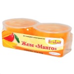 Желе фруктовое, Frulait (Фрулайт) 118 г 2 шт Манго с кусочками кокоса пластиковые стаканчики + ложечки