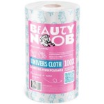 Салфетка универсальная, Beauty Noob (Бьюти Нуб) р. 22смх23см 100 шт вискозная в рулоне принт