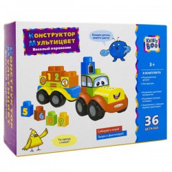 Игрушка Kribly Boo конструктор мультицвет веселый паровозик