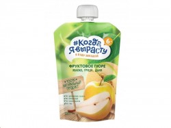 Пюре Когда Я вырасту яблоко груша дыня без сахара с 6 мес 220 г