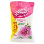 Салфетки влажные, Smile (Смайл) 20 шт бурбонская роза +33% бесплатно