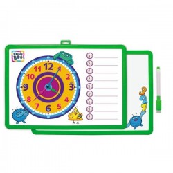 Игрушка Kribly Boo Доска-часы двусторонняя с маркером зеленая