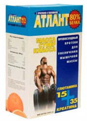 Протеин Атлант 1 кг 80% белка с креатином