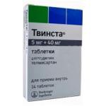 Твинста, таблетки 5 мг+40 мг 14 шт