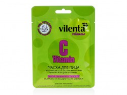 Маска для лица Вилента Витамин С против признаков усталости (+ экстракты малины черной смородины черники) 28 г