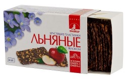 Льняные хрустящие пластинки Биокор с яблоком 30 шт.