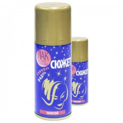 Лак для волос Сюжет золото с блестками 100 мл