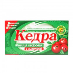 Жевательная резинка Кедра Живица клюквенная 8 шт. 0.8 г