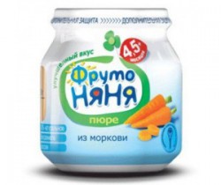 Пюре Фрутоняня морковь с 4.5 мес 80 г