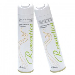 Лак для волос Romantica с растительными экстрактами очень сильная фиксация 200 мл белый