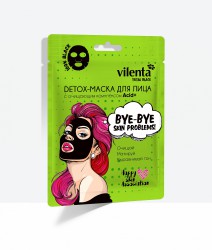 Маска для лица Вилента Тотал блэк детокс c очищающим комплексом Acid+ 25 мл